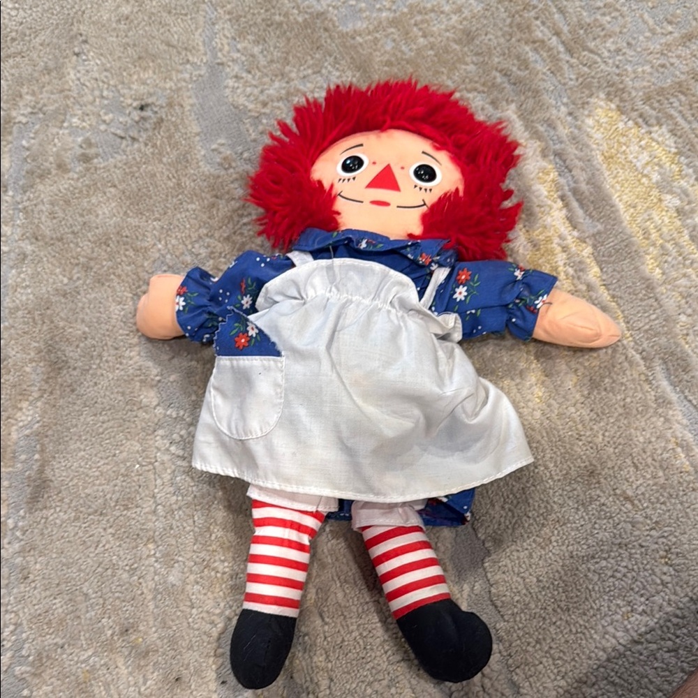 Vintage PLAYSKOOL 1987 RAGGEDY ANN 12” Plush Doll Stuffed Toy 1980s Playschool